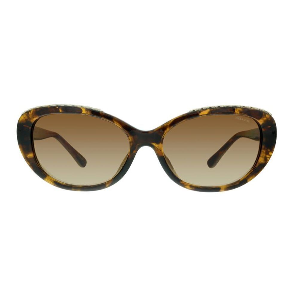 Coach 0HC8296U 512074 Dark Tortoise Oval Sunglasses - Picture 2 of 5